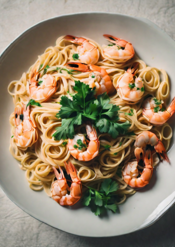 Garlic Prawn Pasta