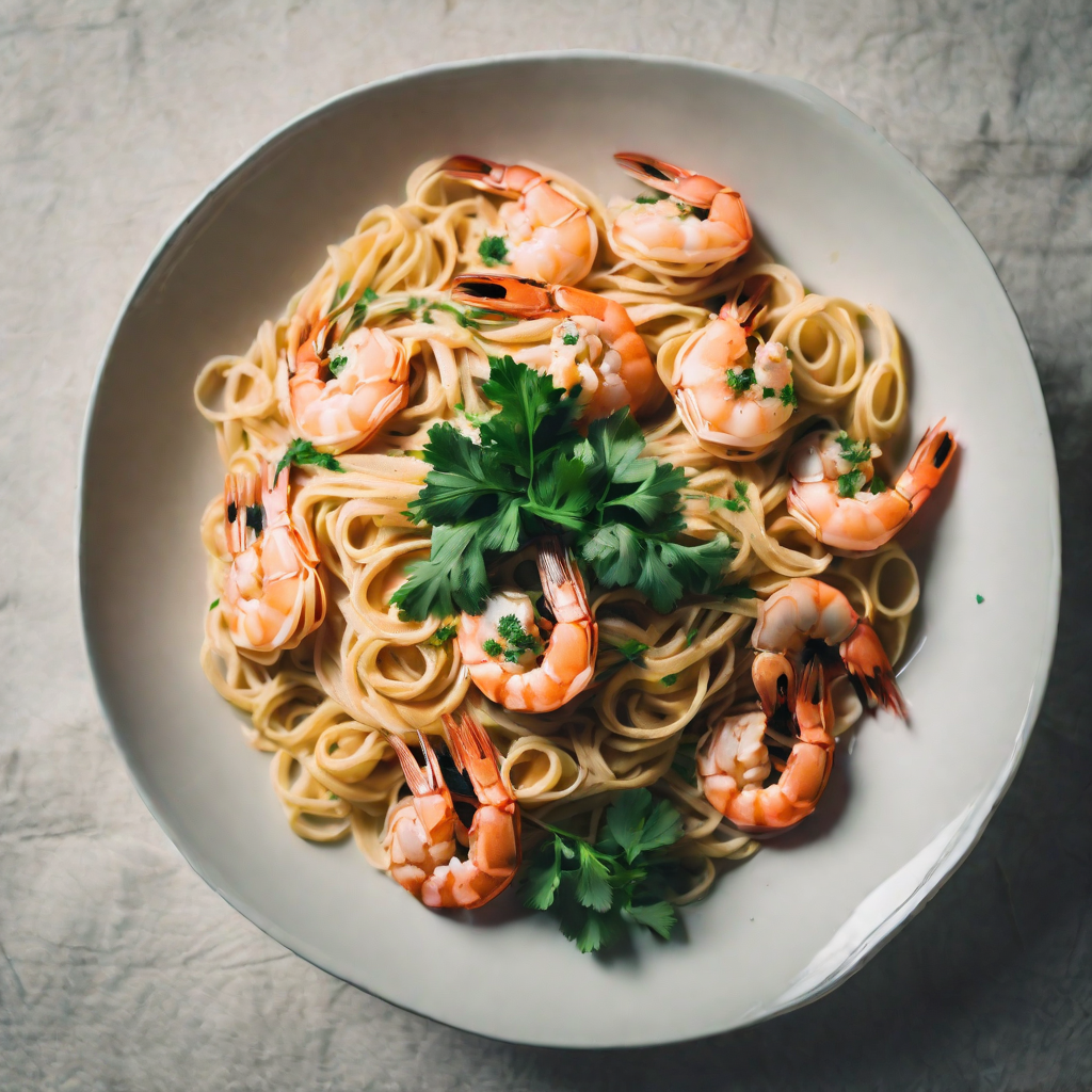 Garlic Prawn Pasta